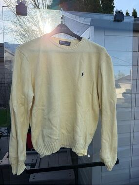 Polo by Ralph Lauren Men’s Butter Yellow Crewneck Sweater